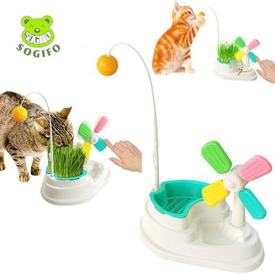 China New Amazon Windmill Explosive Cat Grass Stick Cat Ball Funny Cat Toy from Sustainable Sogifo Wholesale Company for sale