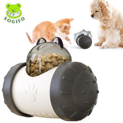 China New Tumbler Automatic Dog Toy Pet Slow Feeder Treat Ball Automatic Interactive Food Toy For Pet Increases Iq Dog Puzzle Dispensing Toy for sale