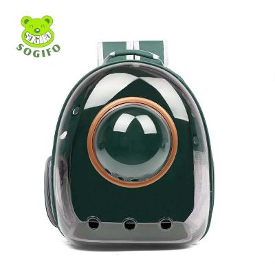 China New Fashion Sogifo Dogs Pet Dogs Travel Transparent Cage Outdoor Dog Carrier Bag Pet Backpack for sale