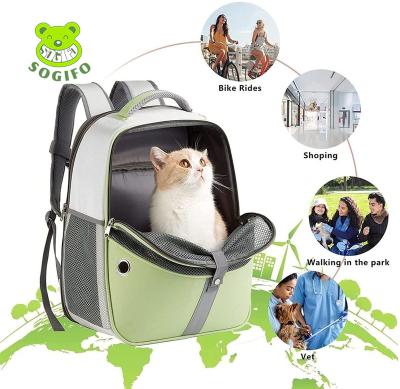 China Hot-selling Pet Cat Backpack Go Out Portable Dog Color Foldable Nest Bag Opposite Breathable Bag Sogifo New Style Dogs Product for sale