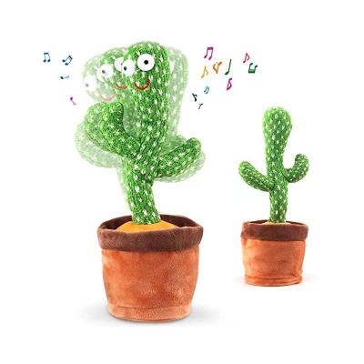 China 2022 Plush Dancing Cactus Toy 120 Songs Singing Talking Record Repeating Electric Cactus Toys for sale