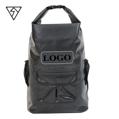 China PVC 500D Tarpaulin 20L WATER SPORTS CUSTOM LOGO PVC BACKPACK OUTDOOR WATERPROOF CAMPING DRY BAG for sale