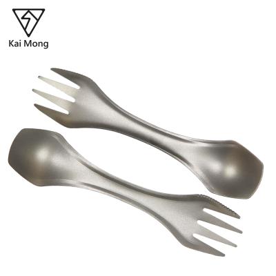 China Viable FLAT TABLEWARE CUTLERY TITANIUM SPORK OUTDOOR RISE CAMPING UNVEILING for sale