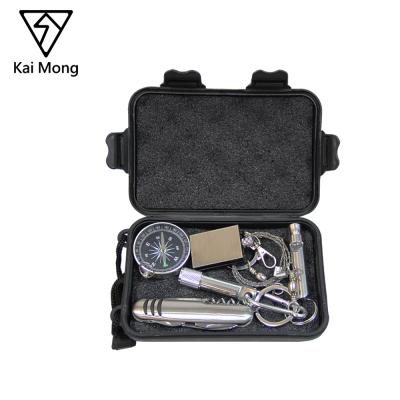 China 6 in 1 Kit Portable Emergency Gear Outdoor SOS Survival Equipment Camping Increasing Moving Uphill 6 in 1 Survival Kit for sale