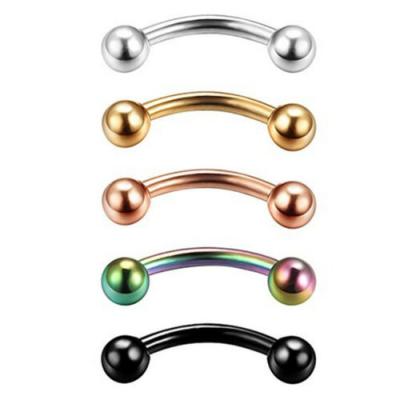 China FASHIONABLE Body Jewelry -316L Surgical Steel Eyebrow Lip Ear Tragus Piercing Bar Curved Banana Bar Eyebrow Piercing Jewelry for sale