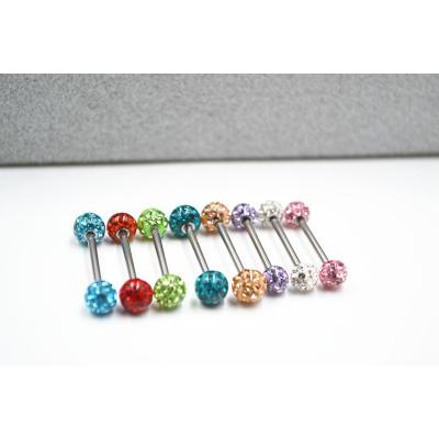 China FASHIONABLE Body Jewelry Nipple Piercing Barbells Nipple Bar 14G~1.6mmx16mmx6mm/6mm for sale