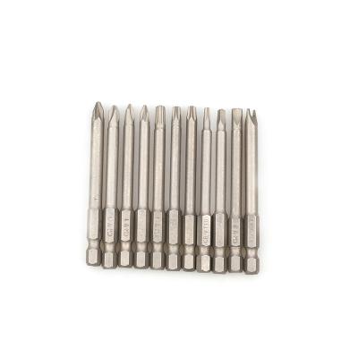 China 65mm High Speed ​​Steel Shank Slotted 1/4 Inch Hex Power Screwdriver Bit for sale