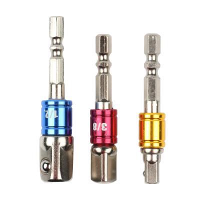 China Perfect Adapters To 3Pcs Drill SDS Hex Shank Impact Grade Socket Adapter Driver Extension Drill Bits Bar To Hold 1/4