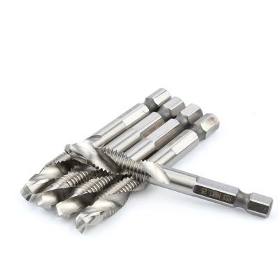 China 5Pcs Metal Cutting Machine Use HSS Combination Drill And Taps Set For Metal Drilling Tapping Milling Cutter for sale