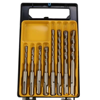 China Masonry Drilling 8 Pcs SDS PLUS Electric Hammer Drill Bit Set Machine Tool SDS Hammer Drill Bit Max Cross Tip for sale