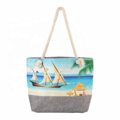 China Fashion China Factory Wholesale Cheap Running Summer Landscape Women Tote Beach Bag for sale