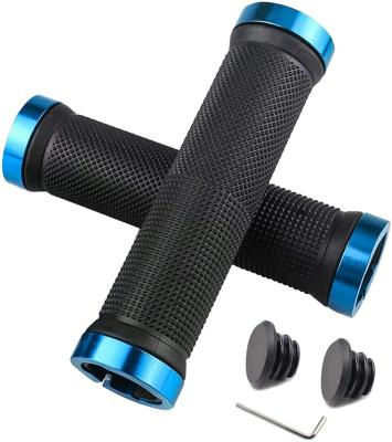 China Comfortable and Durable Rubber Bicycle Handlebar Grips Anti-Skid Shock-absorbing Road Bike Lockable Handle Grip Quality Bike Accessories for sale