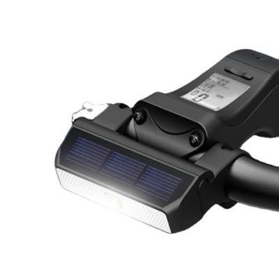 China ABS+PC Solar Energy Charging IPX6 Waterproof Intelligent Switch Road Bike Lamp Usb Rechargeable Adjustable Intelligent Bicycle Light for sale