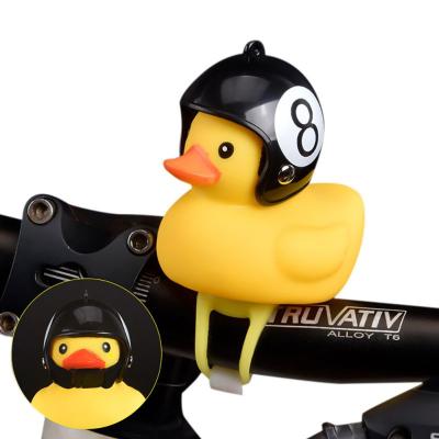 China Bike Handlebar Funny Hot sale Scooter Motorcycle Bike Bell  Duck Riding Light Cycling Accessories Small Yellow Duck Helmet Bicycle Horn for sale