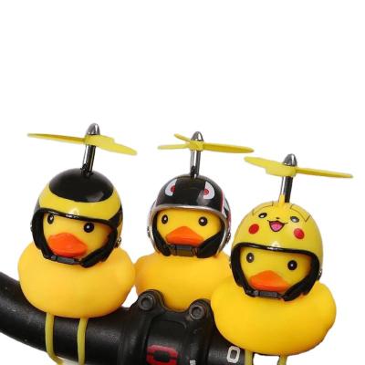 China Will be called will be bright Wind Breaking Duck Little Yellow Duck Helmet Electric Motorcycle Bicycle Bell Turbo Duck With Helmet Horn Light for sale