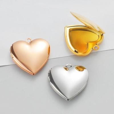 China DIY Pendant Stainless Steel Heart Pendant DIY 23x25mm Hole: 2mm 806324 for sale