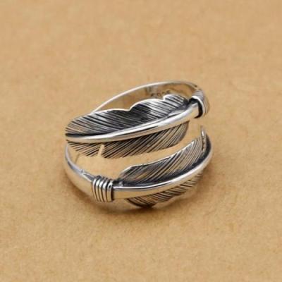 China Vintage High Quality Jewelry 925 Sterling Silver Cuff Ring Polished for sale