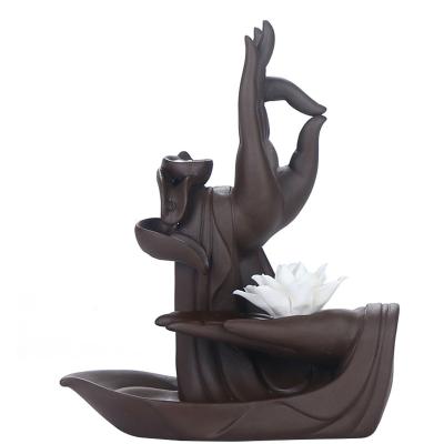 China China cheap price hot sale lotus backflow incense holder waterfall censer 654021 for sale