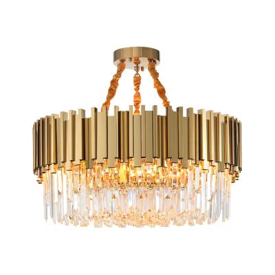 China Best Selling Nordic Modern Room Decor Chandelier Led Modern Hanging Pendant Lights Luxury Crystal Chandeliers Lamp k9 for sale