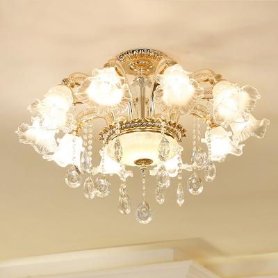 China Modern European Living Room Decorative Dining Lights Lighting For Home Modern Zinc Alloy Crystal Chandelier Ceiling Luxury for sale