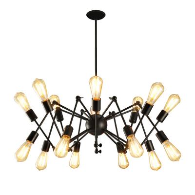 China Spider Art Living Room Personality Retro Industrial Chandelier Nordic Industrial Creative Iron Lamps for sale