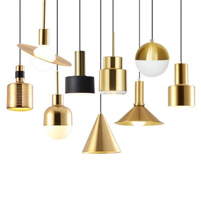 China Modern Industrial Modern Home Restaurant Bar Cafe Kitchen Decorative Hanging Bedroom Led Gold Brass Pendant Light for sale