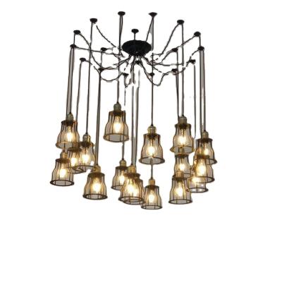 China Industrial Simple Modern Creative Personality Retro Spider Attic Tiannvscatter Industrial Chandelier for sale