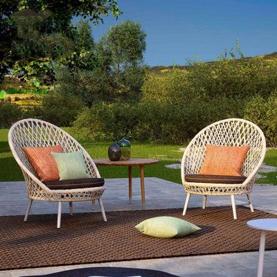 China Factory Wholesale Popular Waterproof Rattan Durable Leisure Metal Frame Outdoor Garden Dining Chair for sale