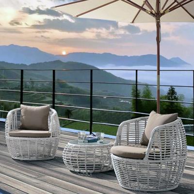 China Sale Garden Furniture Set Patio Rattan Wicker 3 Piece Waterproof Top Garden Sofa Set for sale