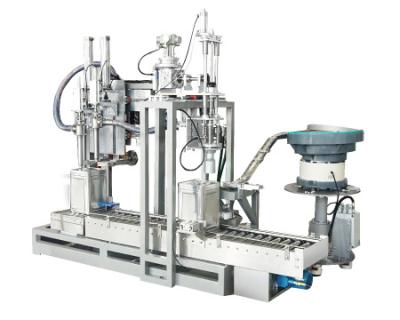 China Beverage Maker 20L Square Can Automatic Lid Feeder And Screw Capping Machine for sale