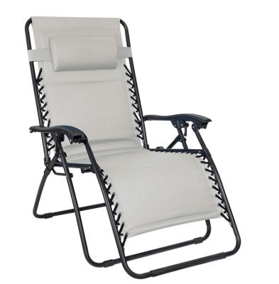 China Outdoor Patio Modern Padded Weightless Folding Chair Quilted Lounge Chair for sale