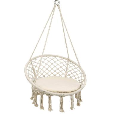 China Modern Outdoor Cotton Rope Hammock Chair Garden Swing Chair for sale