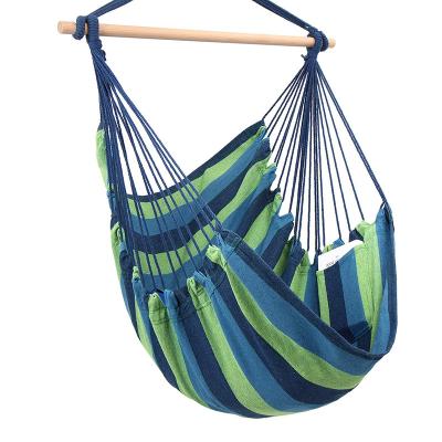 China Modern Comfort Rope Swing Hammock Hanging Chair With Pocket for sale