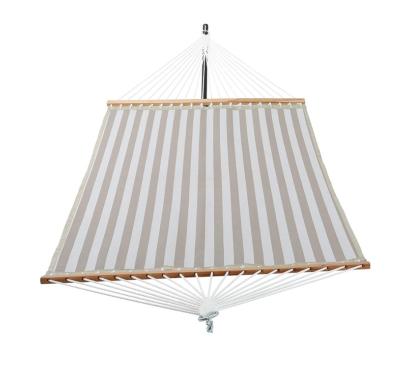 China Modern Color Stripe Fabric Double Size Outdoor Hammock for sale