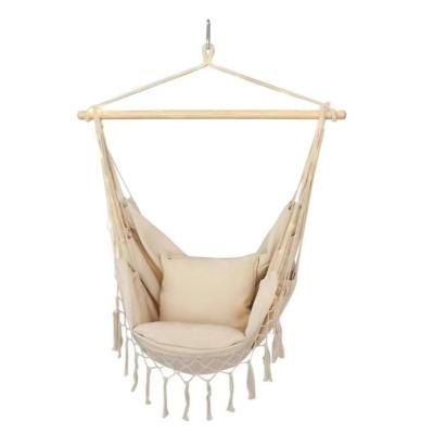 China Modern Luxury Yard Tree Porch Swing Hammock Hanging Chair with Tassel for sale