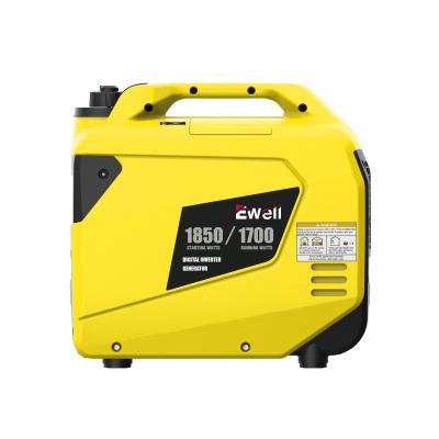 China Small Generator Supply Electric Power Ewell Generator Gasoline 1.7KW Digital Inverter Super Silent Mini Portable Generator With Convenient Handle for sale