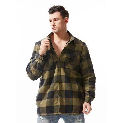 China Custom Fashion Breathable Casual Men's Factory Loose Plaid Shirt for sale