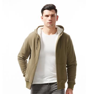 China Winter Mens Breathable Fleece Sherpa Lined Hoody Jacket And Coats for sale