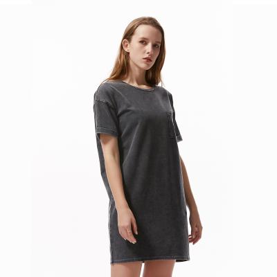 China Large Breathable Home Casual Comfortable Nightgown Ladies Loose T Shirt Dress for sale