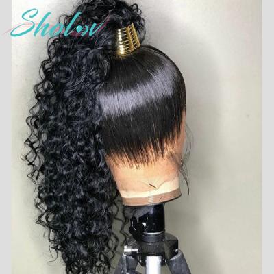 China Hair Band 360 Lace Wig Deep Wave Cuticle Aligned Peruvian Deep Wave Unprocessed Virgin Hair Mink Lace Front Wig Wholesale Wave Vendor for sale