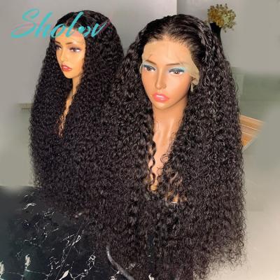 China 100% Indian Raw Virgin Human Hair HD Lace Sholov Curl 13X4 13X6 Full Frontal Wig Transparent Wholesale Cheap Curly Lace Front Wigs Vendor for sale