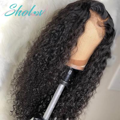 China Wholesale Kinky Curl Sholov Cuticle Aligned Unprocessed Brazilian Remy Human Hair Lace Front Virgin Wigs Transparent Full Lace Wig for sale