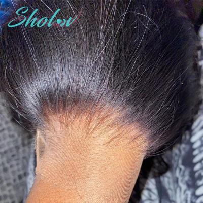 China Wholesale Silky Straight Swiss Mink Bleached Knots Full Lace Wig For Women Raw Unprocessed Indian Hair Color Full Lace Wig With Baby Hair for sale