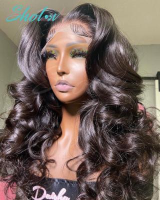 China 2019 Hot Selling Indian Body Wave Full Lace Body Wave Wig With Baby Hair 100% Human Hair Unprocessed Indian Raw Full Body Wave Full Lace Wig for sale