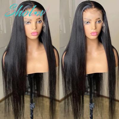 China Wholesale Brazilian Raw Silky Straight Virgin Hair Cuticle Aligned Hair Vendor Wig For 13X6 Color Women's HD Hair Transparent Lace Front Wigs for sale