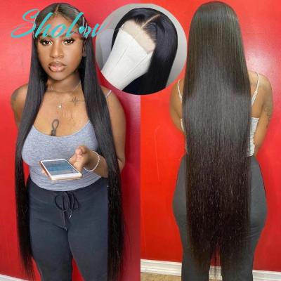 China Wholesale Silky Straight Human Hair HD Peruvian Swiss Wave Lace Frontal Wig Full For Women Raw Color 100% Virgin Cuticle Aligned Hair Lace Front Wig for sale