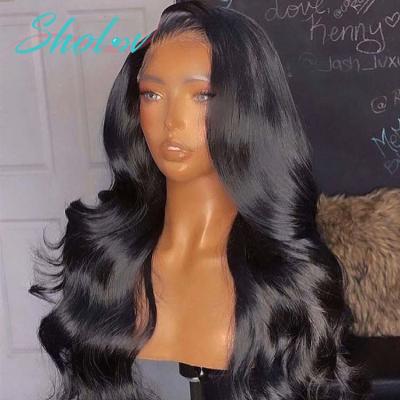 China Natural Body Wave Sholov Wave 13*4 Lace Frontal Human Virgin Hair Wigs Full Cuticle Aligned Unprocessed Indian Virgin Hair Wigs Body Wave for sale