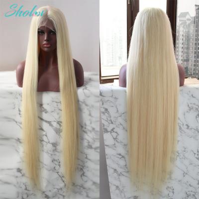 China New Arrival Wave Highlight 613 Blonde Ombre Silky Straight HD Lace Front Wig Bleached Knots Raw Indian Cuticle Aligned Virgin Hair Wigs for sale