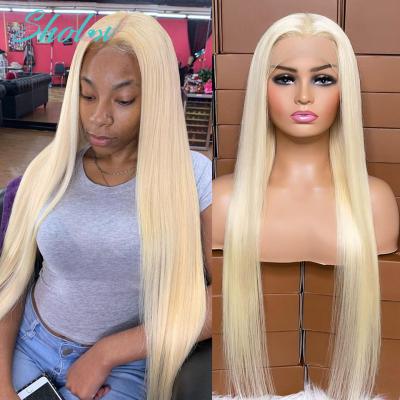 China HD 613# Brazilian Virgin Human Hair Lace Front Wigs 13x4 13x6 Silky Straight Blonde Transparent Silky Straight Lace Front Wig With Baby Hair for sale