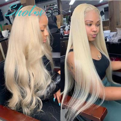 China Best Quality 613 Silky Straight Wave Blonde Hair Wigs, 100% Brazilian Straight Remy Human Hair Lace Front Wig for sale